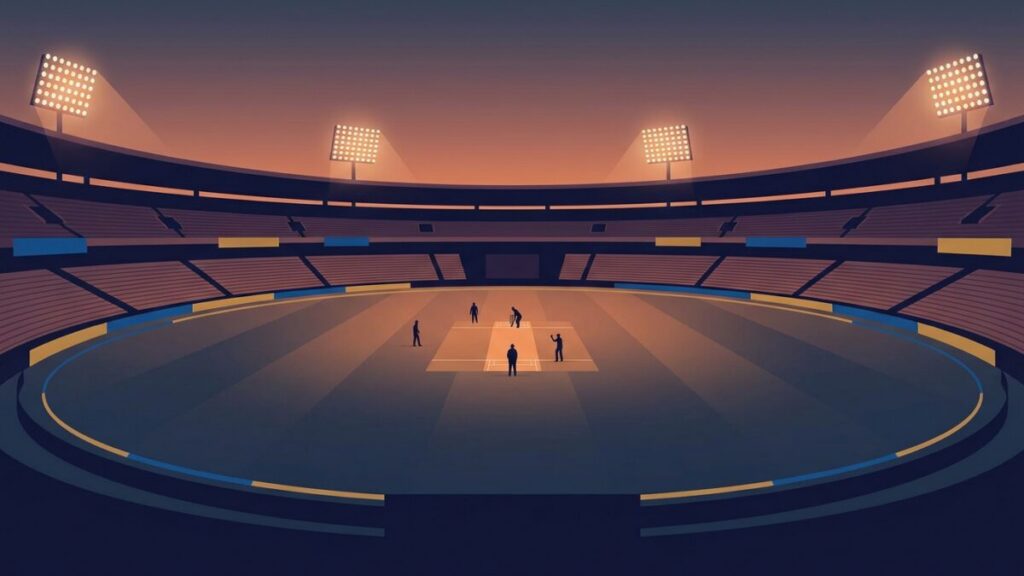 India vs Sri Lanka and Pakistan vs Bangladesh: Asian Games Semi-Finals on October 1 3 India vs Sri Lanka โ cricket ground illustration